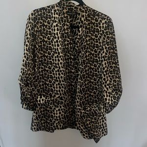 Barely worn, FUN cheetah print cardigan, size L